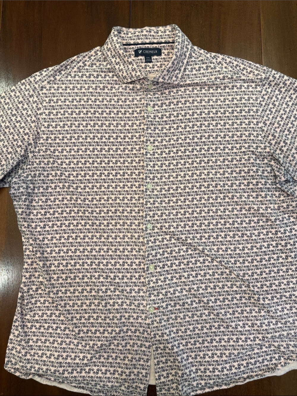 Daniel Cremieux Pink and Black Micro Floral Short-Sleeve Button-Down